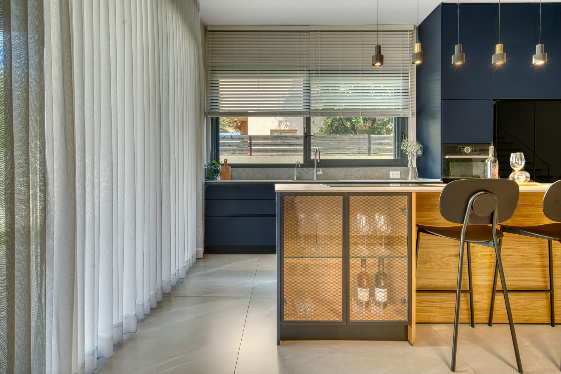Gedera kitchen detail with built-in wine cabinet