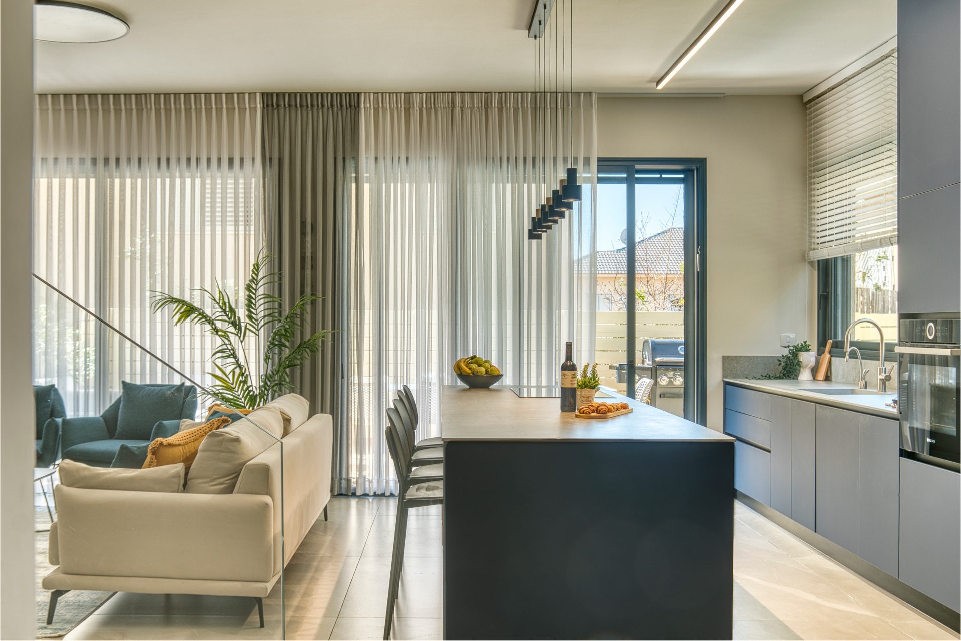Gedera kitchen and living room from the side